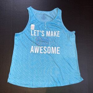 Womens Super Soft Lounge Pajama Sleep Tank Top Size L